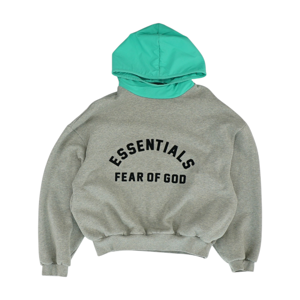 Gray Solid Hoodie Pullover