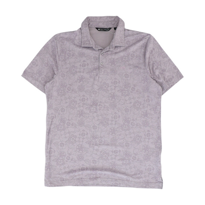 Purple Floral Short Sleeve Polo