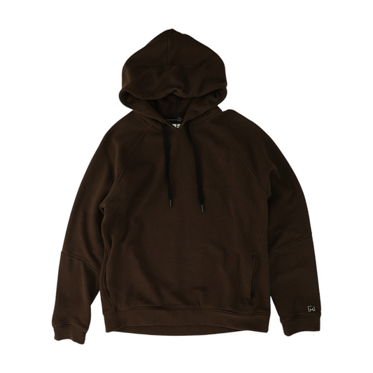 Brown Solid Hoodie Pullover