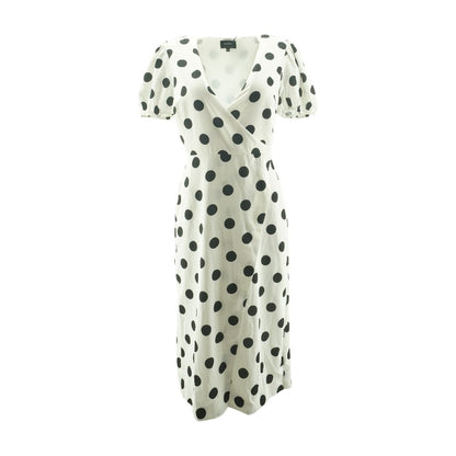 White Polka Dot Midi Dress