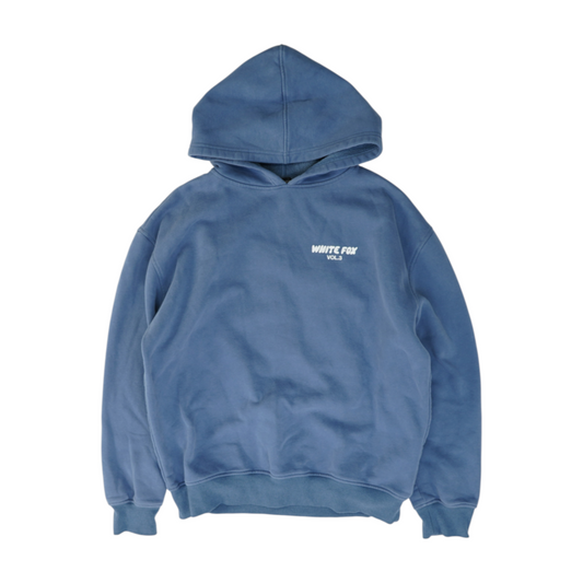Blue Solid Hoodie Pullover