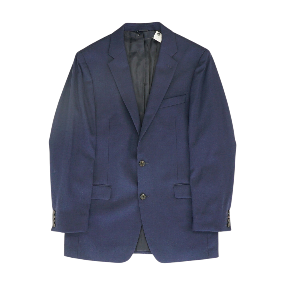 Navy Long Solid Sport Coat