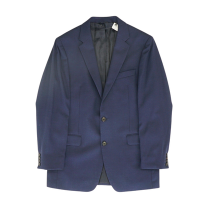Navy Long Solid Sport Coat