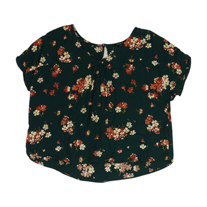 Green Floral Blouse