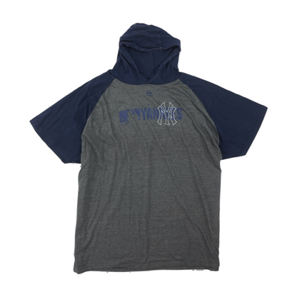 Gray Big & Tall New York Yankees Color Block Hoodie Pullover