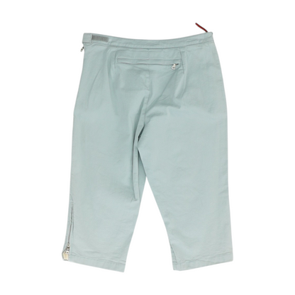 Blue Solid Chino Capris