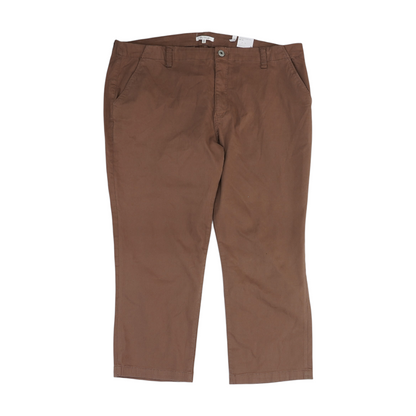 Brown Plus Straight Pants