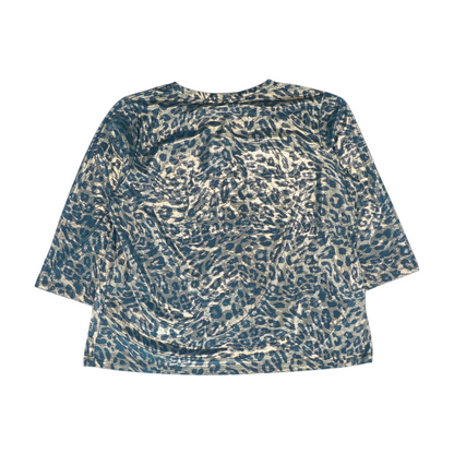 Blue Animal Print Blouse