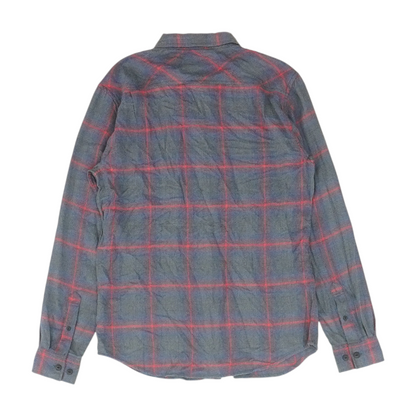 Gray Plaid Flannel Button Down