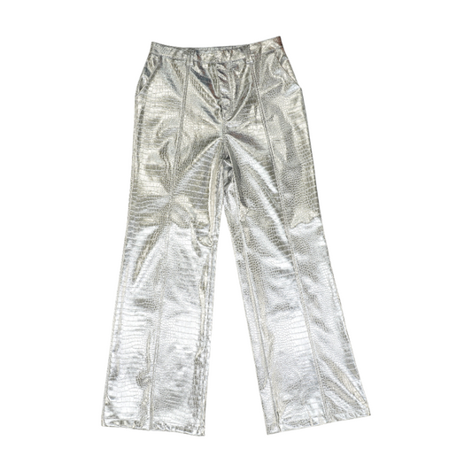 Silver Wide Leg Pants