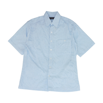 Blue Print Short Sleeve Button Down