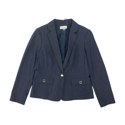 Blue Solid Blazer