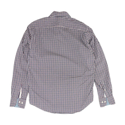 Navy Check Long Sleeve Button Down