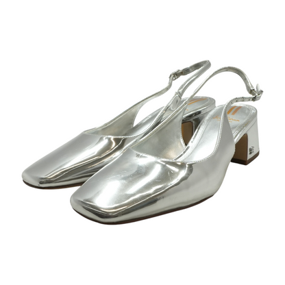 Silver Block Heels