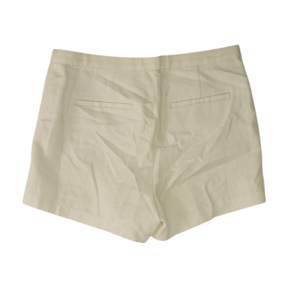 White Solid Chino Shorts