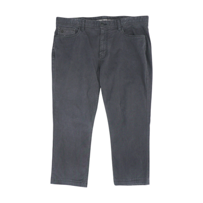 Gray Chevron Straight Pants
