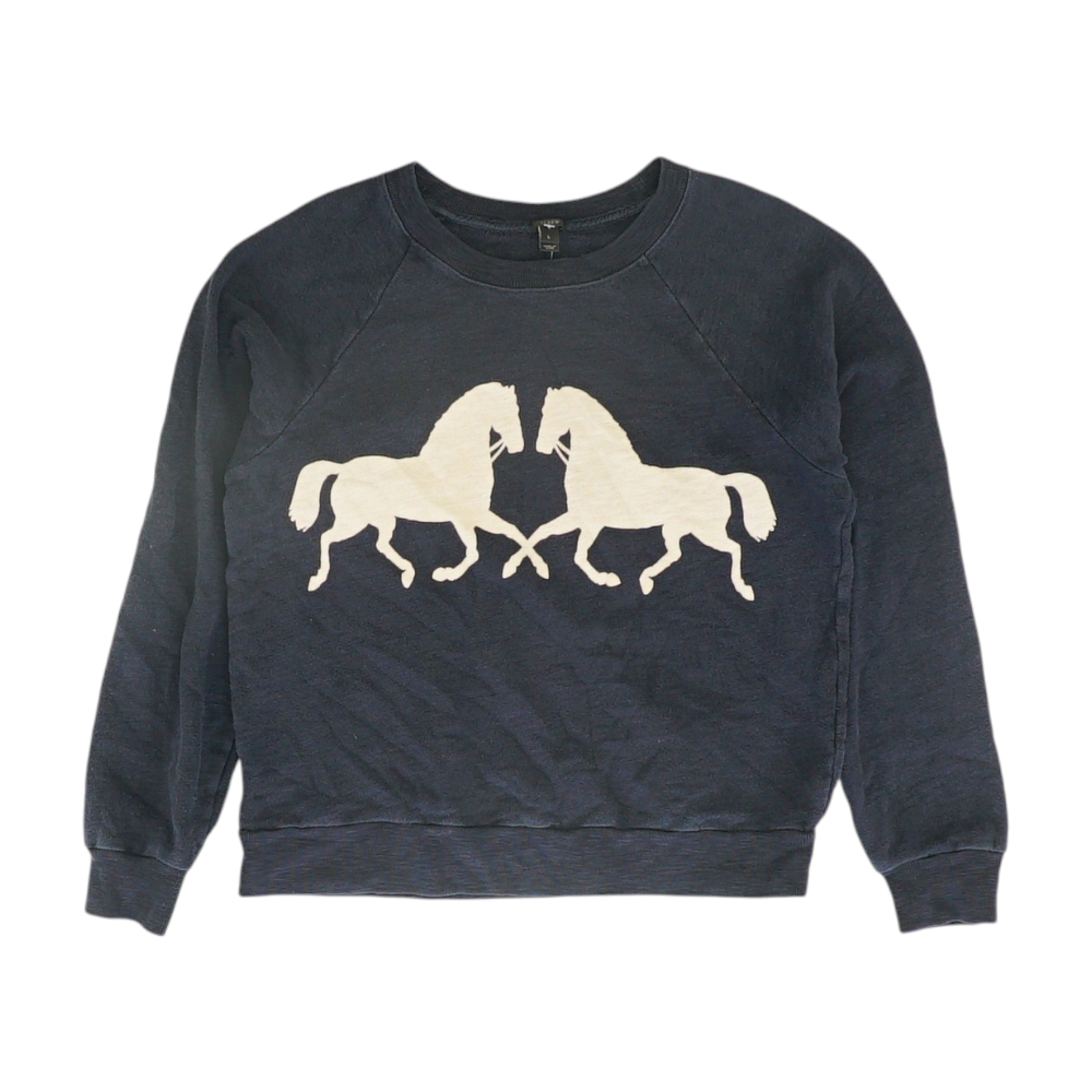 Navy Solid Sweatshirt Pullover