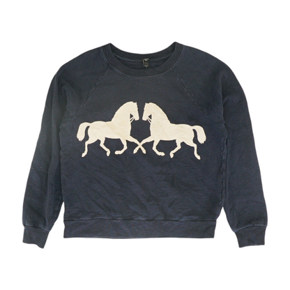 Navy Solid Sweatshirt Pullover