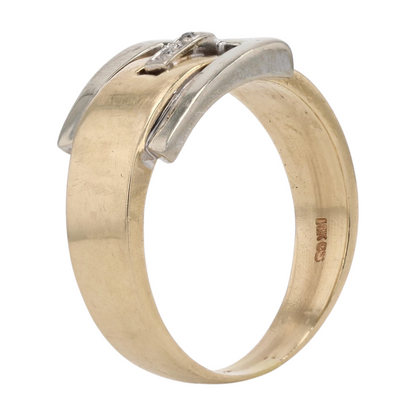 14K Two-Tone Gold Diamond Fashion Ring