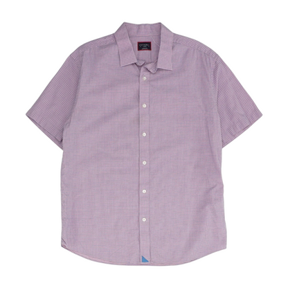Lilac Check Short Sleeve Button Down