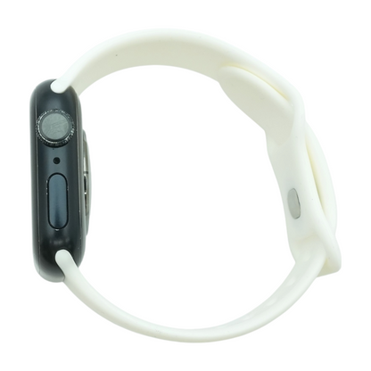 41mm Series 8 Midnight Smartwatch White Band S/M