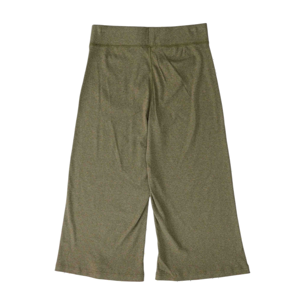 Green Solid Active Capris