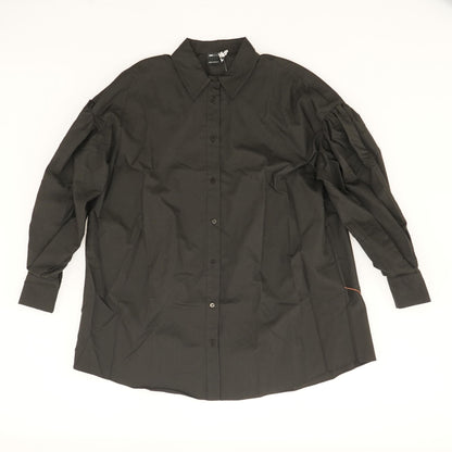 Black Solid Button Down