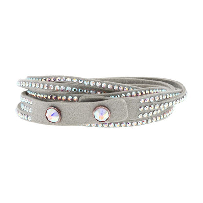 Gray Crystal Wrap Star Bracelet