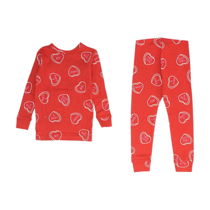 Red Hearts Pajama Set