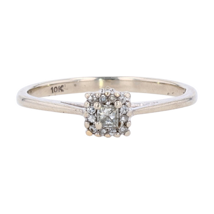 1/10 ctw 10K White Gold Diamond Engagement Ring