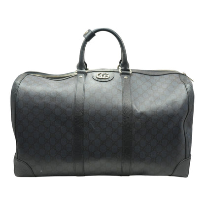 Navy Blue GG Supreme Large Duffle Bag