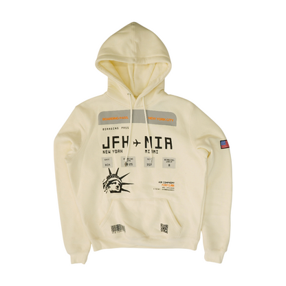 Ivory Solid Hoodie Pullover