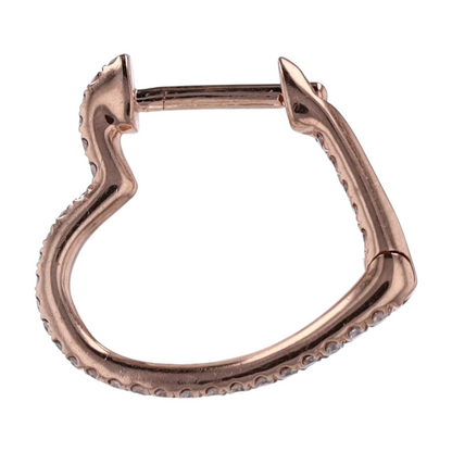 1/10 ctw 14K Rose Gold Diamond Hoop Earring