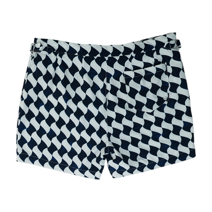 Navy Check Chino Shorts