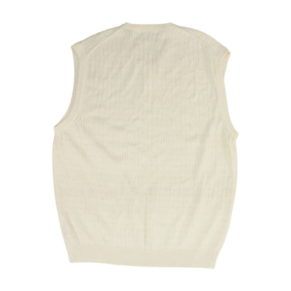 Beige Solid Vest Sweater