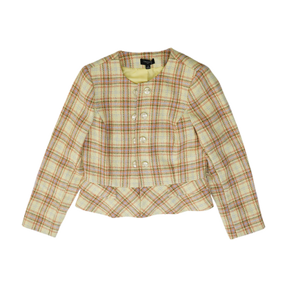 Yellow Plaid Blazer
