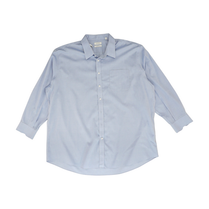 Blue Big & Tall Solid Long Sleeve Button Down