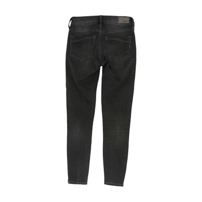 Black Solid Mid Rise Jeans