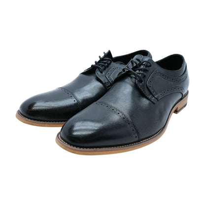 Black Leather Derby/oxford Dress Shoes