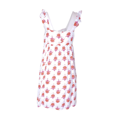 White Floral Mini Dress