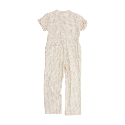 Orange Striped Jumpsuit
