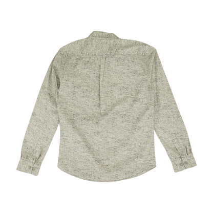 Gray Print Long Sleeve Button Down
