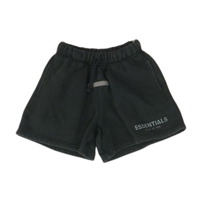 Black Solid Active Shorts