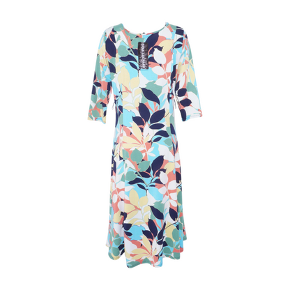 Multi Abstract Midi Dress