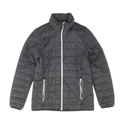 Black Solid Puffer Jacket