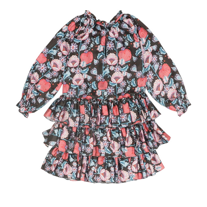 Brown Floral Dress