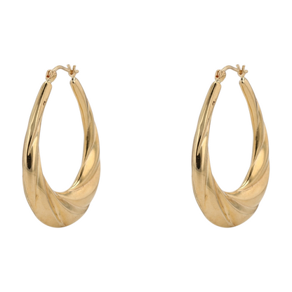 14K Yellow Gold Hoop Earrings