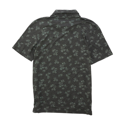 Charcoal Floral Short Sleeve Polo