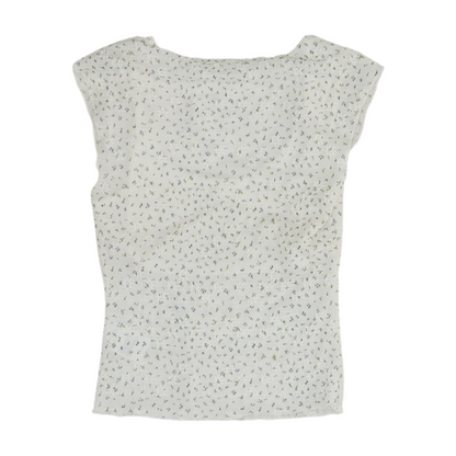 White Floral Blouse