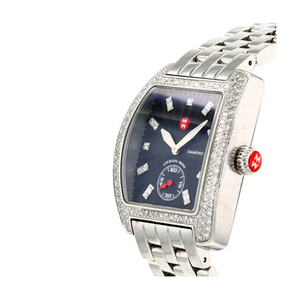 Women's Urban Mini Diamond Black Dial Stainless Steel Watch